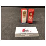 Mobilgas salt and pepper shakers