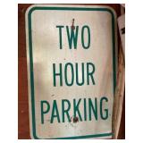 Two hour parking sign