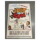 Vintage just for fun movie poster