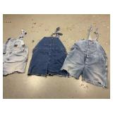 Denim overall cut offs
