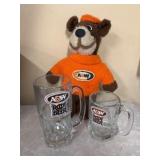 A&W mugs and bear