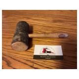 Wood mallet marked Iowa City IA