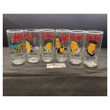 1977 Dr Pepper Happy Days Cartoon Glasses