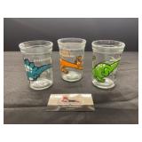 Welches 1988 Dinosaur Glasses, Stegosaurs,