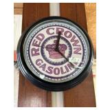 Plastic Red Crown Clock