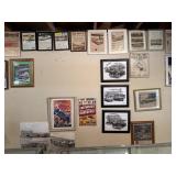 Wall of automobile memorabilia