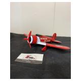 Red Crown Die Cast Airplane