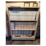 Bookshelf with magazines
