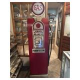 Gas pump cabinet with contents