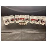 Vintage car frosted shot glasses 1911 Buick, 1