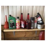 Shelf of Garage Liquids & Miscellaneous