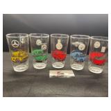 Vintage Car Glasses German Mercedes Benz, French