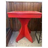 Red Wood Table/ Stand