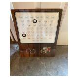 Vintage metal classic car calendar