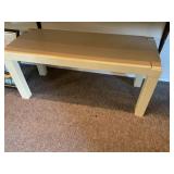 Small plastic table, approximately 3 foot wide, 1
