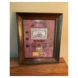 Framed the 49ers US coin and stamp collection