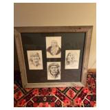 Framed Native American art