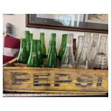 Pepsi Crate and Collectibles Pop Bottles