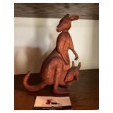 Wood Hand Carved Kangaroo