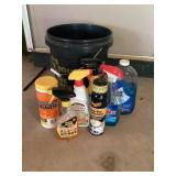 5 gallon bucket of miscellaneous liquid/car