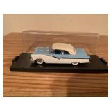 Vintage car with display