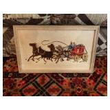 Western cross stitch wall decor