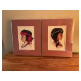 Native American cross stitch wall decor