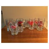 Glass root beer mugs
