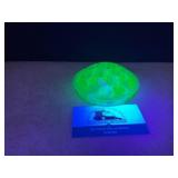 Uranium Glass Flower Frog