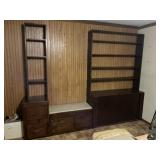 Three-piece storage with bench