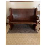 Vintage wooden pew