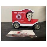 Red Crown Die Cast Bank