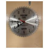 Saw blade clock
