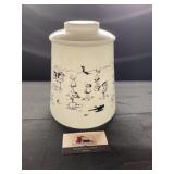 Vintage frosted glass Bartlett Collins comic