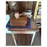 Outdoor Table and contents