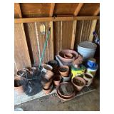 Wall of Garden Pots and miscellaneous