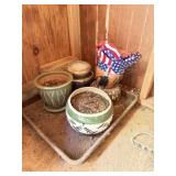 Flower Pots and Tray