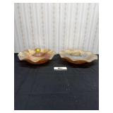 Carnival glass marigold bowls