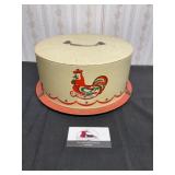 Vintage metal rooster cake tin