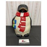 Penguin cookie jar