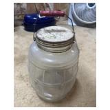 Larger glass pickle jar with lid