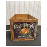 Vintage royal purple fruit box