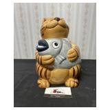 Cat and Fish Cookie Jar