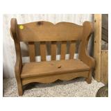 Wood Doll Bench