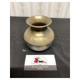 Small brass vase marked India