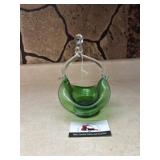Green candy dish