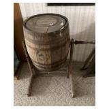Wooden Barrel on stand
