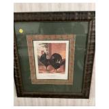 Rooster framed print
