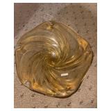 Larger yellow swirl serving bowl