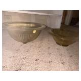 Vintage yellow serving bowls